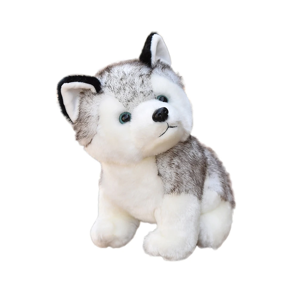 Realistic Husky Dog Stuffed Toys Plush Animals Kids Toys Children  Soft Kawaii Wolf Pet Doll Cute Kids Toys for Girls Boys