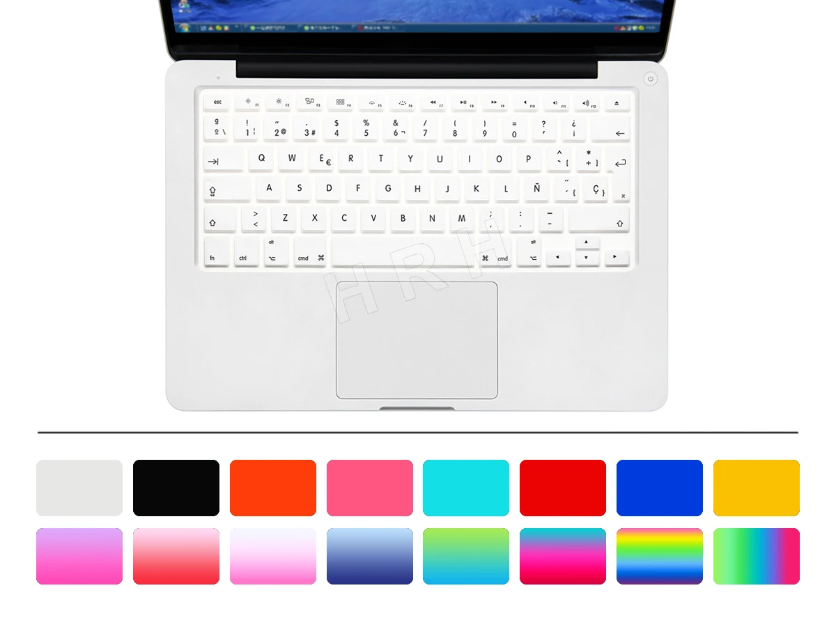 EU US Spanish Keyboard For Macbook Air Pro Retina 13 15 Spanish Keyboard Cover Silicon A1466 A1278 A1286 A1398 Keyboard Skin