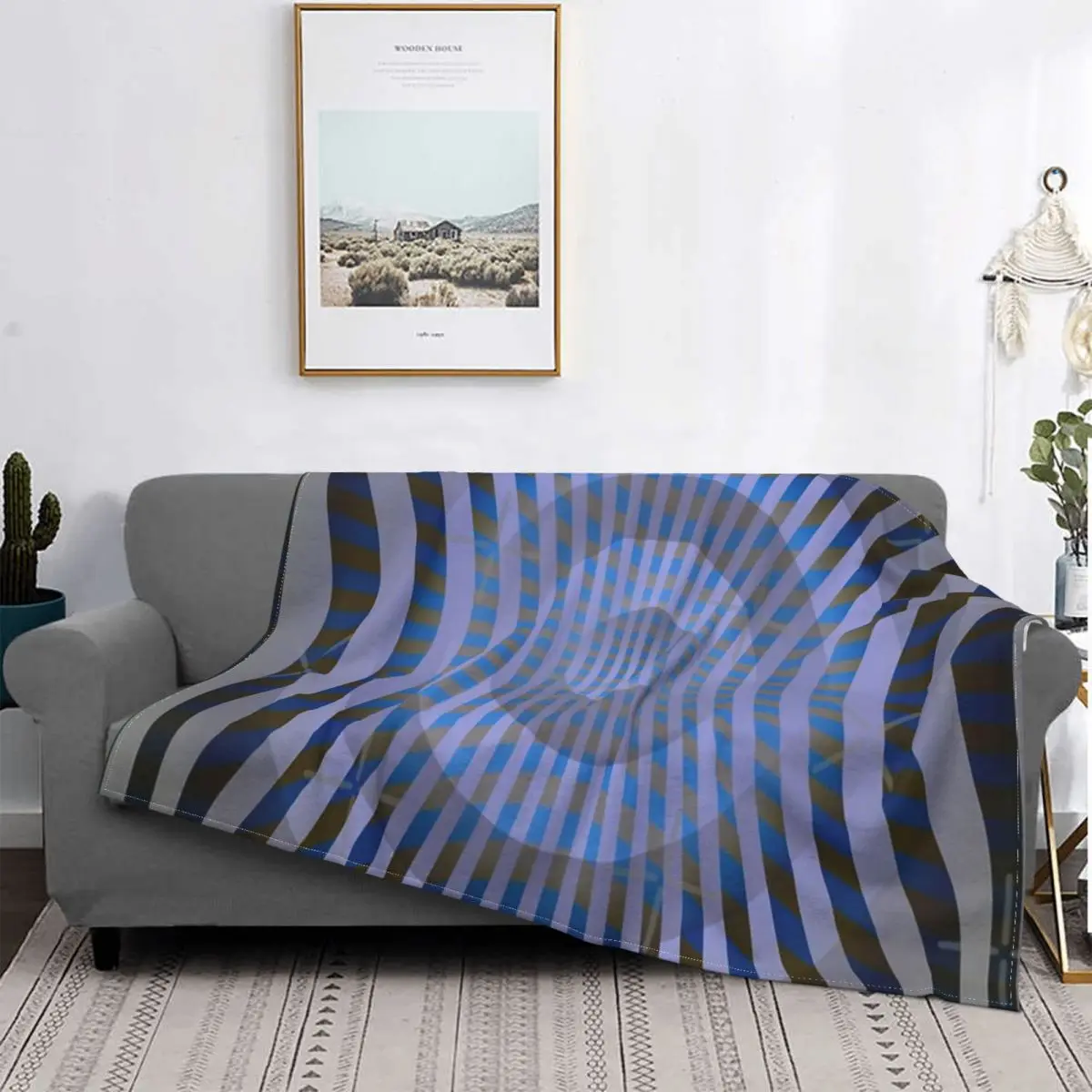 

Victor Vasarely-edredón de muselina a cuadros para cama, manta de verano, 10 colchas