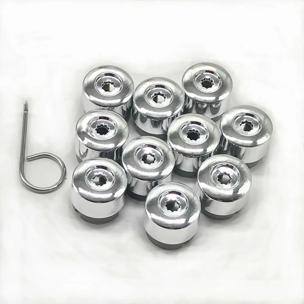 20x Chrome Wheel Lug Bolts Screw Caps Cover for Volkswagen VW Touareg 2004 2005 2006 2007 2008 2009 2010 2011 2012 2013 2014