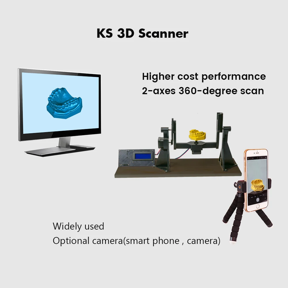 He3d Ks 3d Photogrammetry Scanner DIY 3d Scanner Kit High Precision Scanning Dental Teeth Model