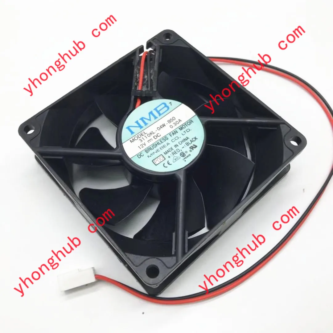 

NMB-MAT 3110KL-04W-B50 P00 DC 12V 0.30A 80X80X25mm 2-Wire Server Cooling Fan