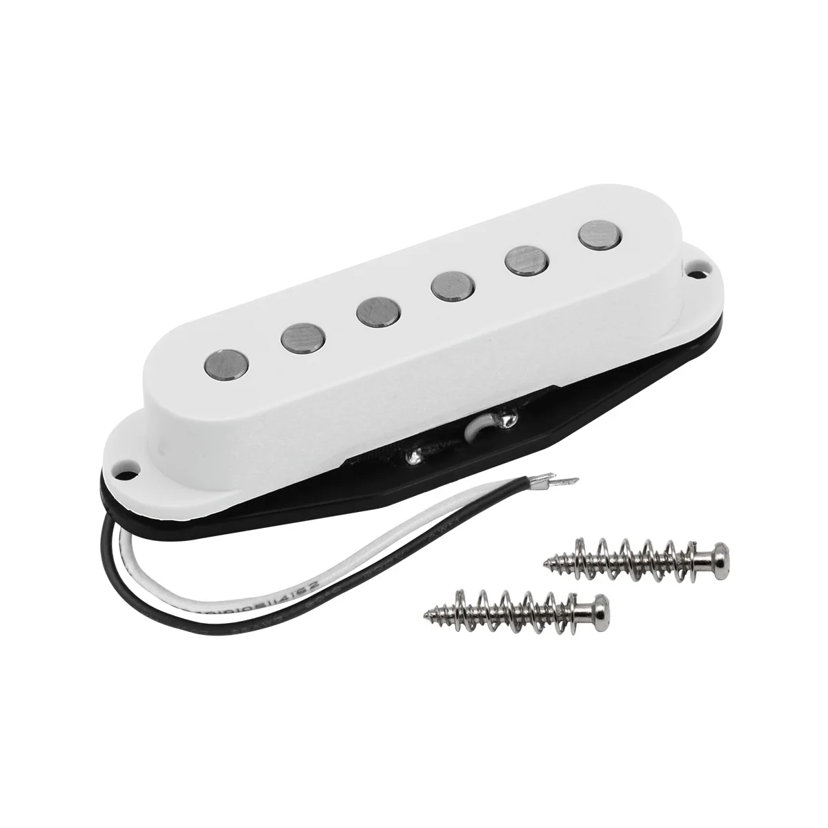 FLEOR 1PCS Flat Top Vintage Alnico 5 Single Coil Pickup White for ST Electric Guitar,Neck/Middle/Bridge Pickup for Option