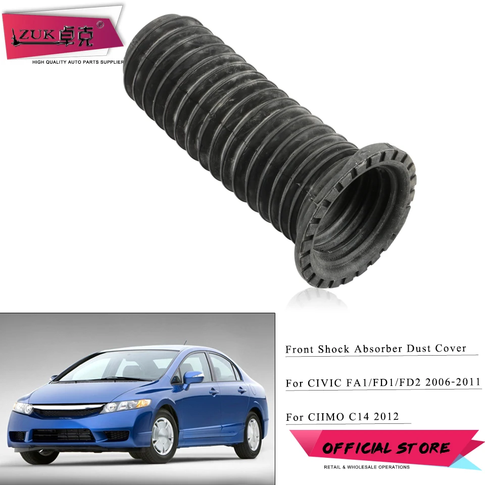 ZUK Front Shock Absorber Boot Dust Cover Kit Upper Spring Seat For HONDA For CIVIC 2006 2007 2008 2009 2010 2011 FA1 FD1 FD2