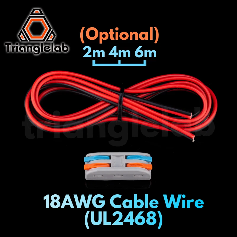 Trianglelab 18AWG Connecting Wire Heating Rod Cartridge Extension Cable Line Quick Connector Hot Bed MOTOR Thermistor Extend