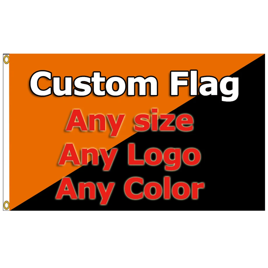 Custom Flag Banner 3x5ft Any Logo Any Color Banner 2x3ft 4x6ft 5x8ft Sports Club Fans Company Advertising Flag Banner Gift Decor