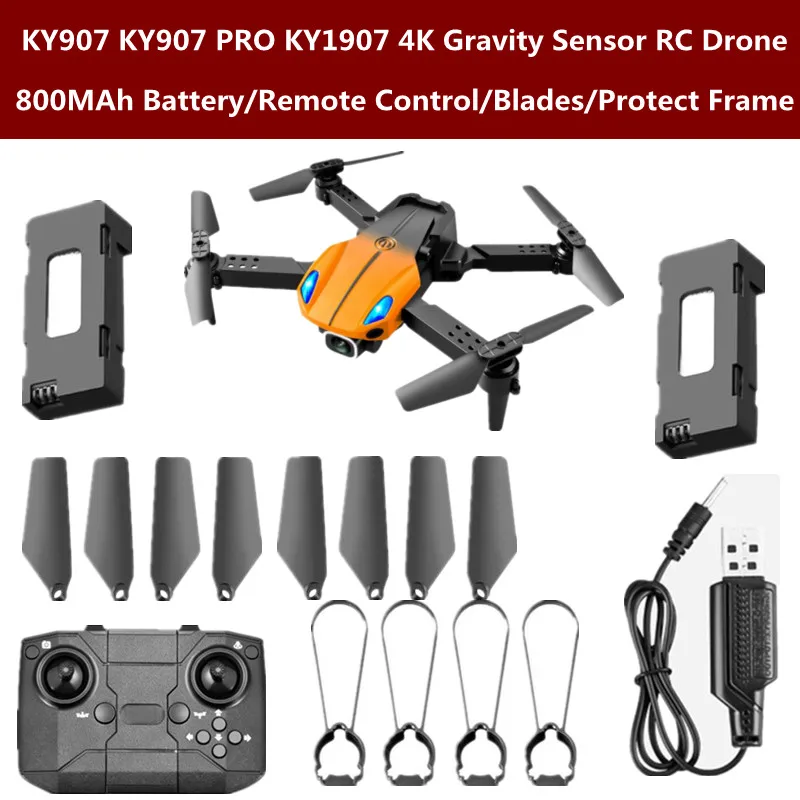 

KY907 KY907 PRO KY1907 4K Gravity Sensor Foldable RC Drone Quadcopter Spare Parts 800MAh Battery/Remote Control/Blades/Frame/USB