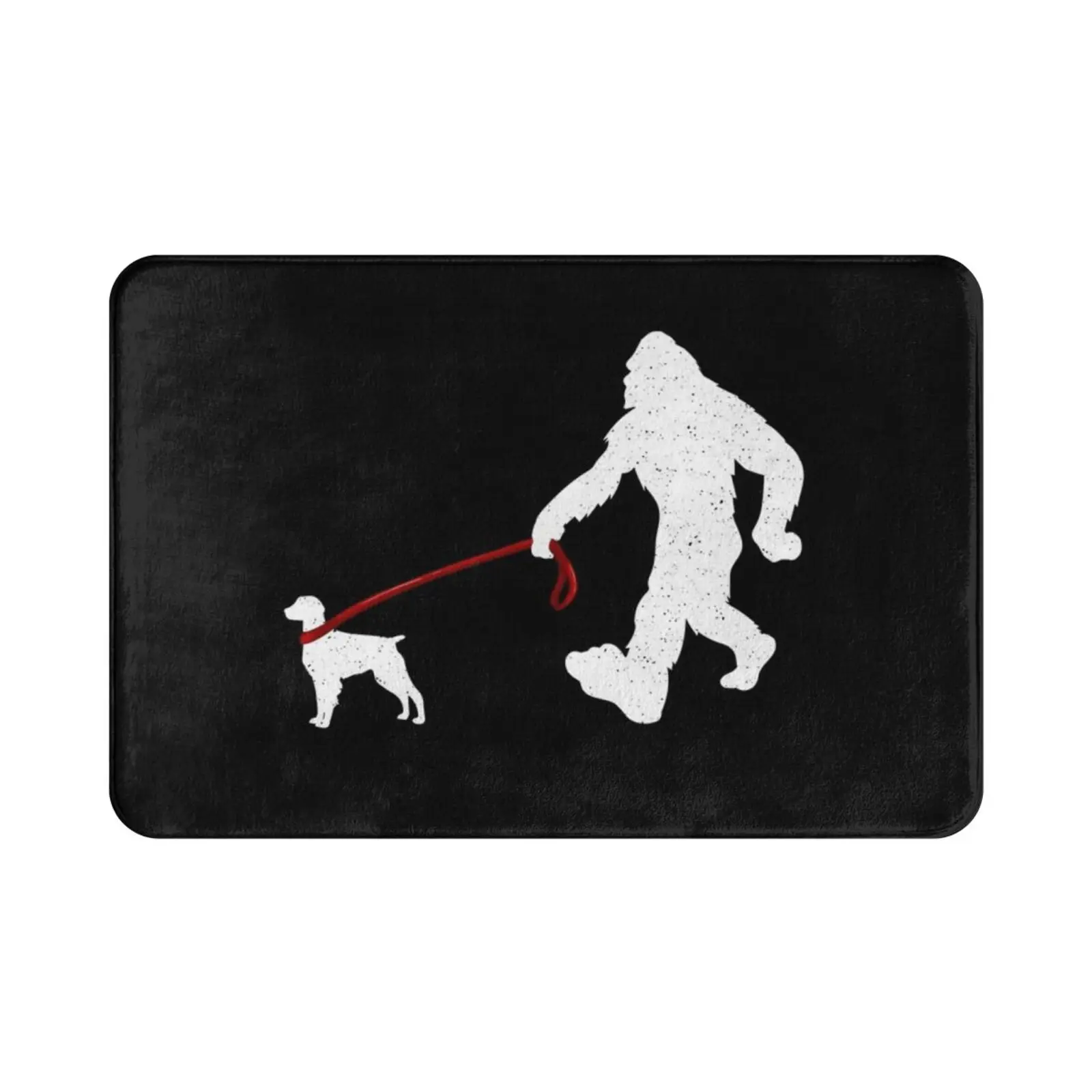 Bigfoot Walking Brittany-Funny Bigfoot & Brittany Dog Lover Carpet 3098 Carpet Brittany Funny