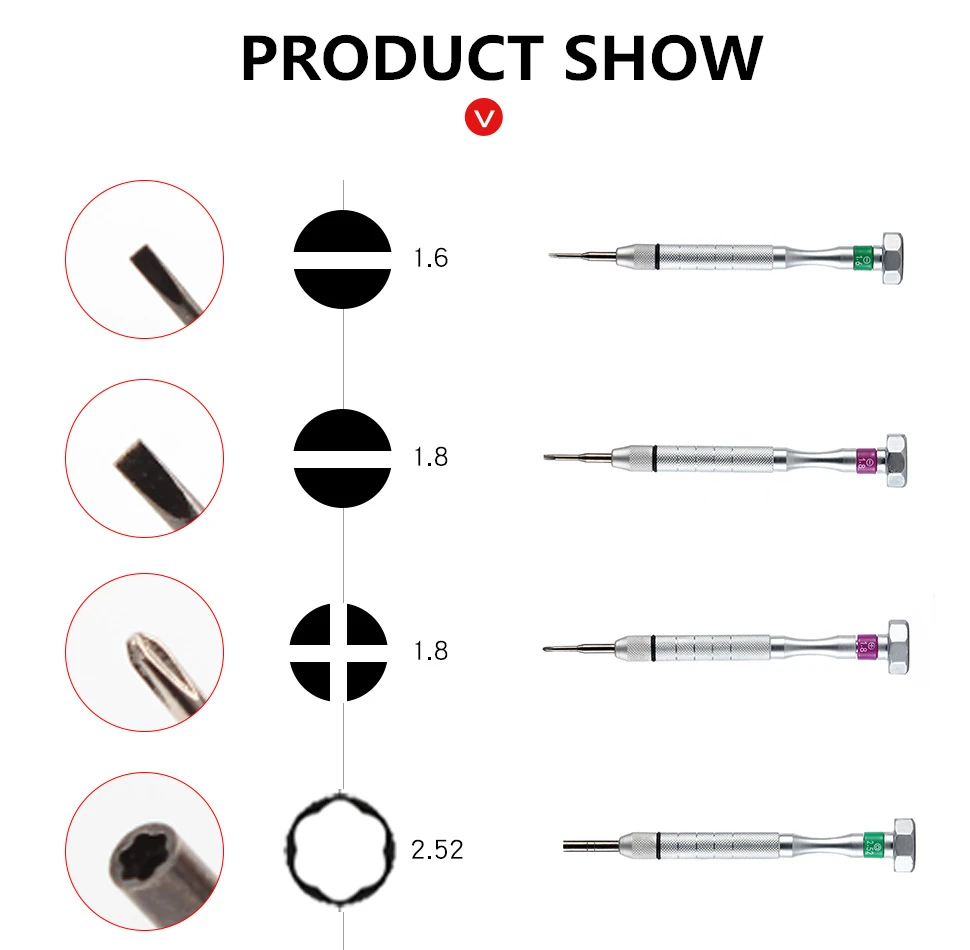 Multi-Bit-Schraubendreher-Set für Brillen und Metall – Kreuzschlitz-, Schlitz-, Sechskant- und Torx-Bits – Präzisionswerkzeug für Uhren, Elektronik – Detail 6