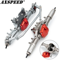 AXSPEED Aluminum Front Rear Portal Axle for 1/10 RC Crawler Car Axial SCX10 90047 Wrangler TFL Complete Axle Accessories