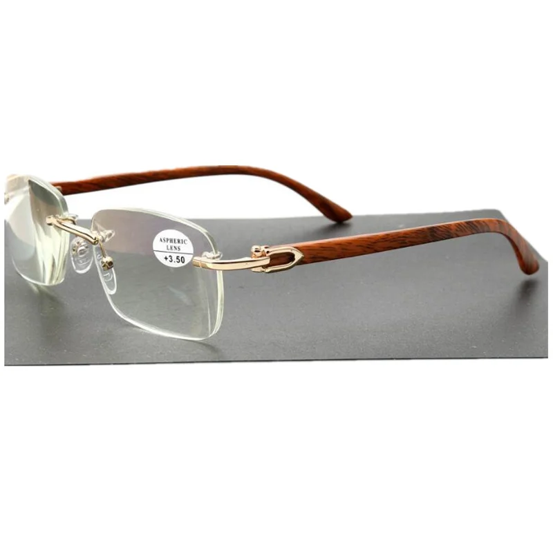 Classical Design Oversized Rimless Readingglasses Unisex Men Women Star Anti-Bluelight Plano 55-16-142 Elastic Hinge