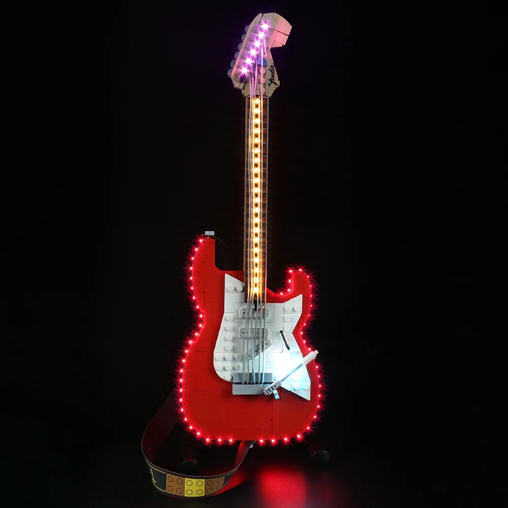 Vonado LED Lighting Set for 21329 Ideas Fender Guitar Collectible Model Light Kit, Not Included the Building Block