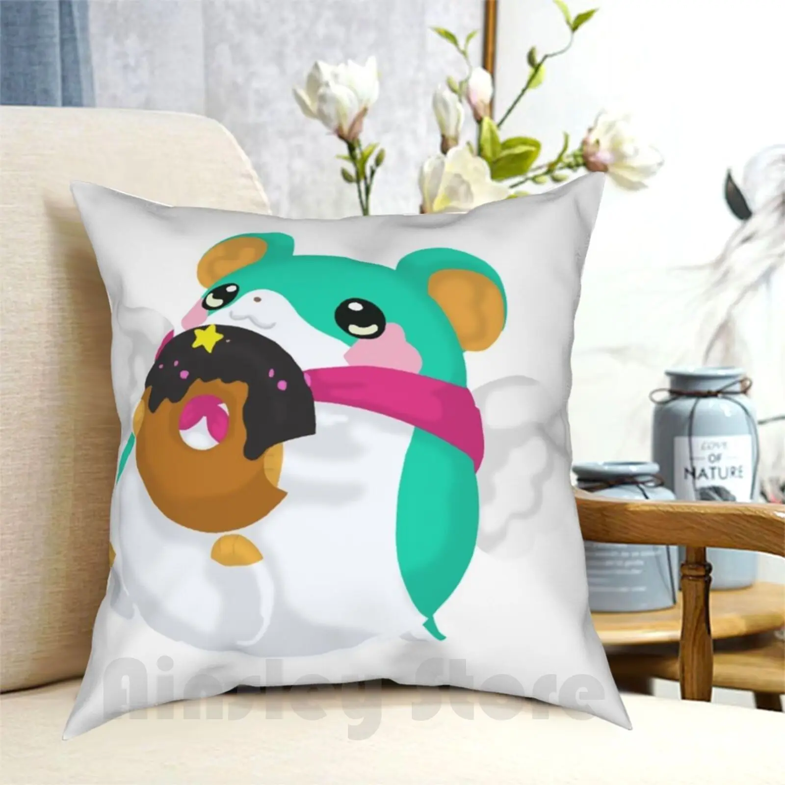 Fluffal Mouse-Yu-Gi-Oh! Pillow Case Printed Home Soft Throw Pillow Ygo Yugioh Fluffal Bear Sora Tcg Games Nerd Geek