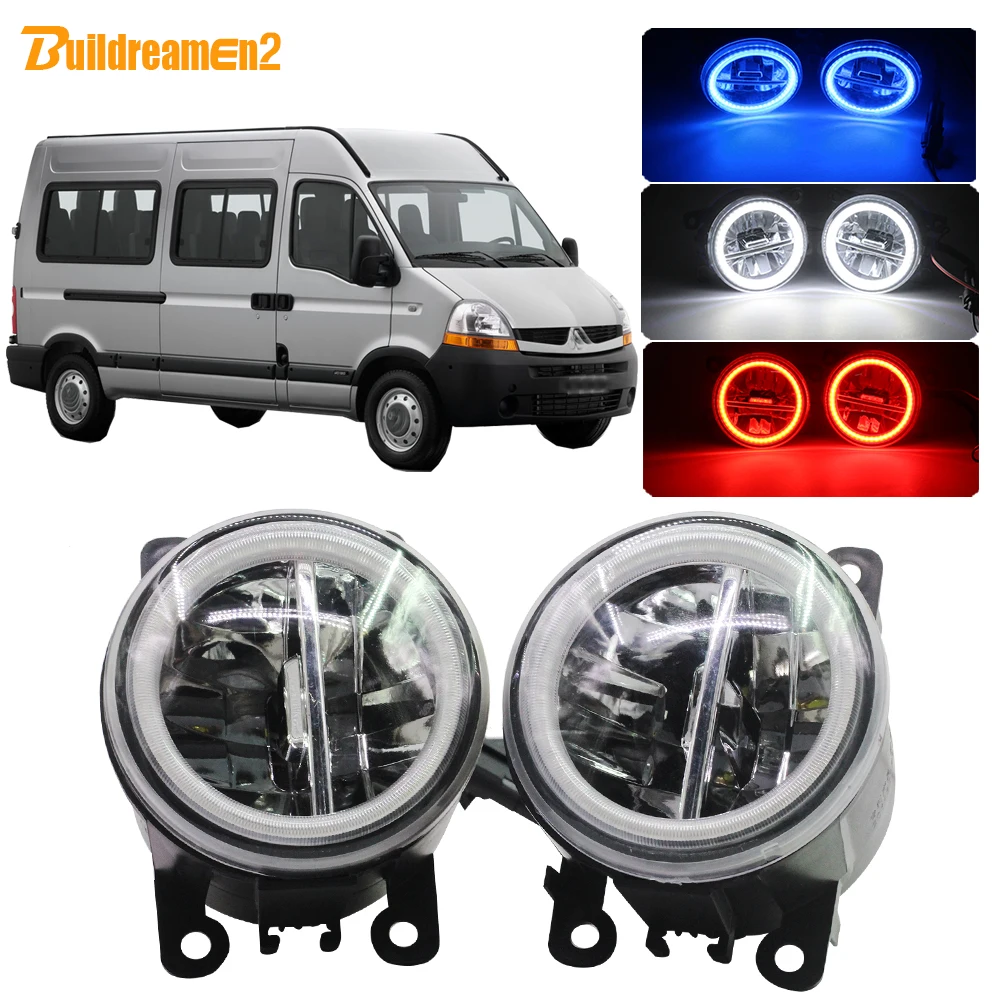 

Buildreamen2 Car 4000LM LED Fog Light Lamp H11 Angel Eye Daytime Running Light 12V Styling For Renault Master II 1998-2010