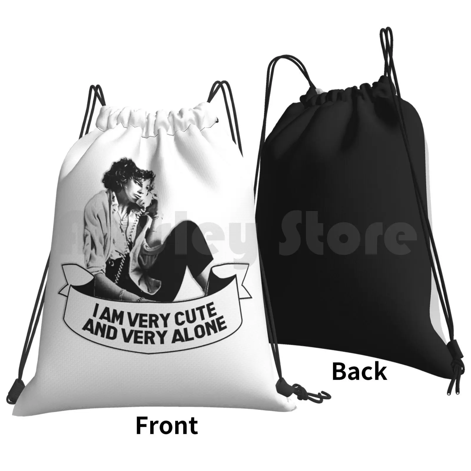 Ferris Bueller-I Am Very Cute And Very Alone Backpack Drawstring Bags Gym Bag Waterproof Jeannie Bueller Jeanie Bueller