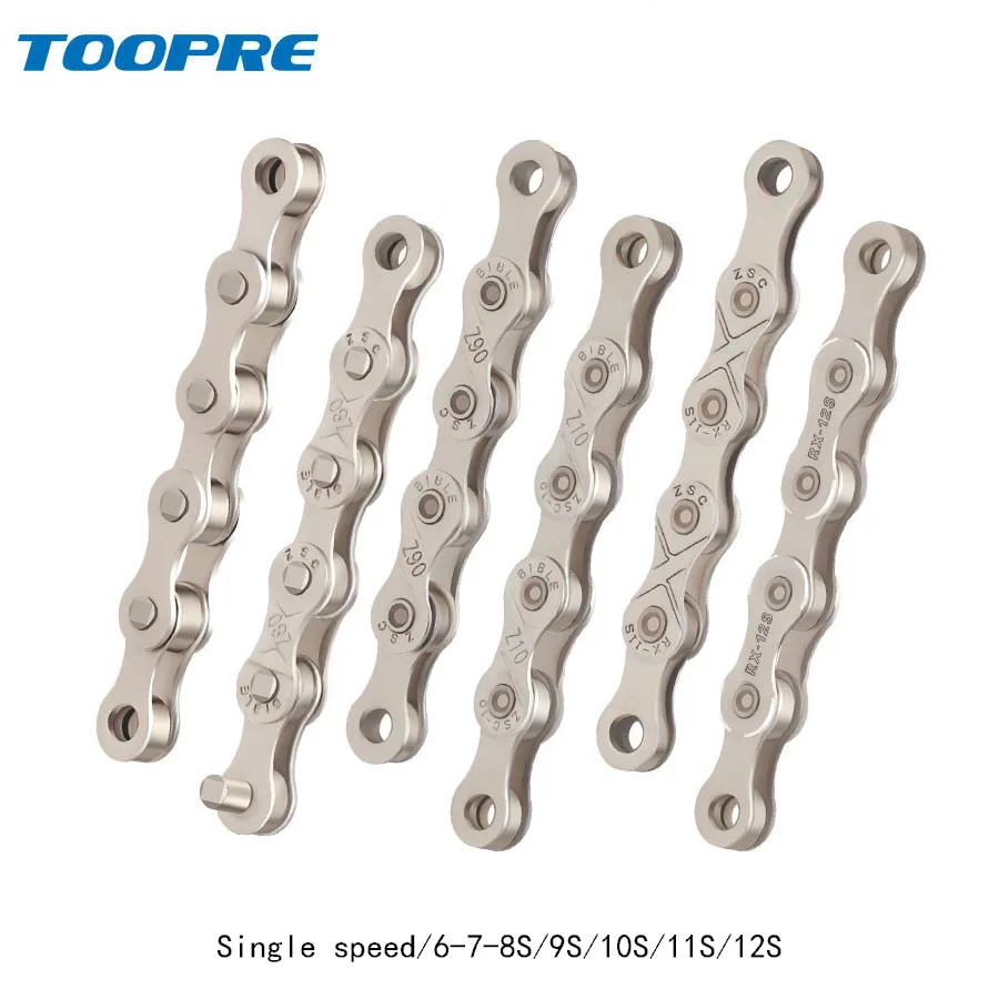 TOOPRE-Carbon Steel Road Foldable Bike Chain, Ultralight, MTB, 6, 7, 8, 9, 10, 11, 12 Speed, 18, 21, 24, 27, 30 36