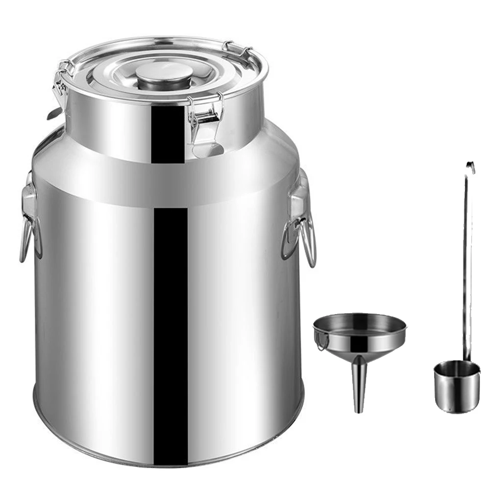 Milk Barrel Stainless Steel Fermenters Wine Fermented Beer Fermenters Sealing Oil Barrel Tea Canister Storage Pot Container