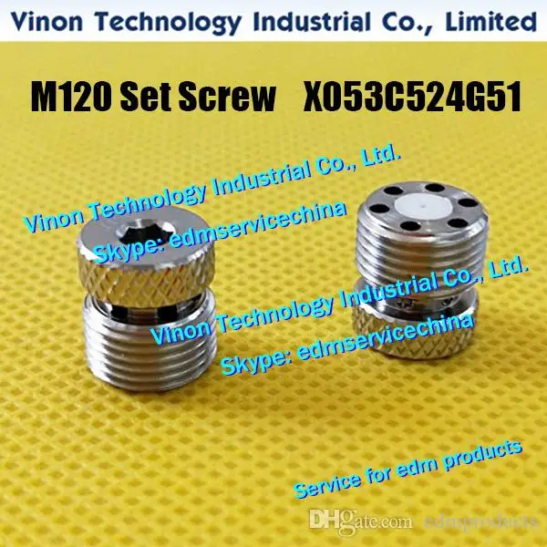 X053C524G51 M120 edm Set Screw upper ID=0.4mm for Mit subishi H1,HA,SA,SB,SZ machine AF3 AF2 type X053-C524-G51 Set Screw M120