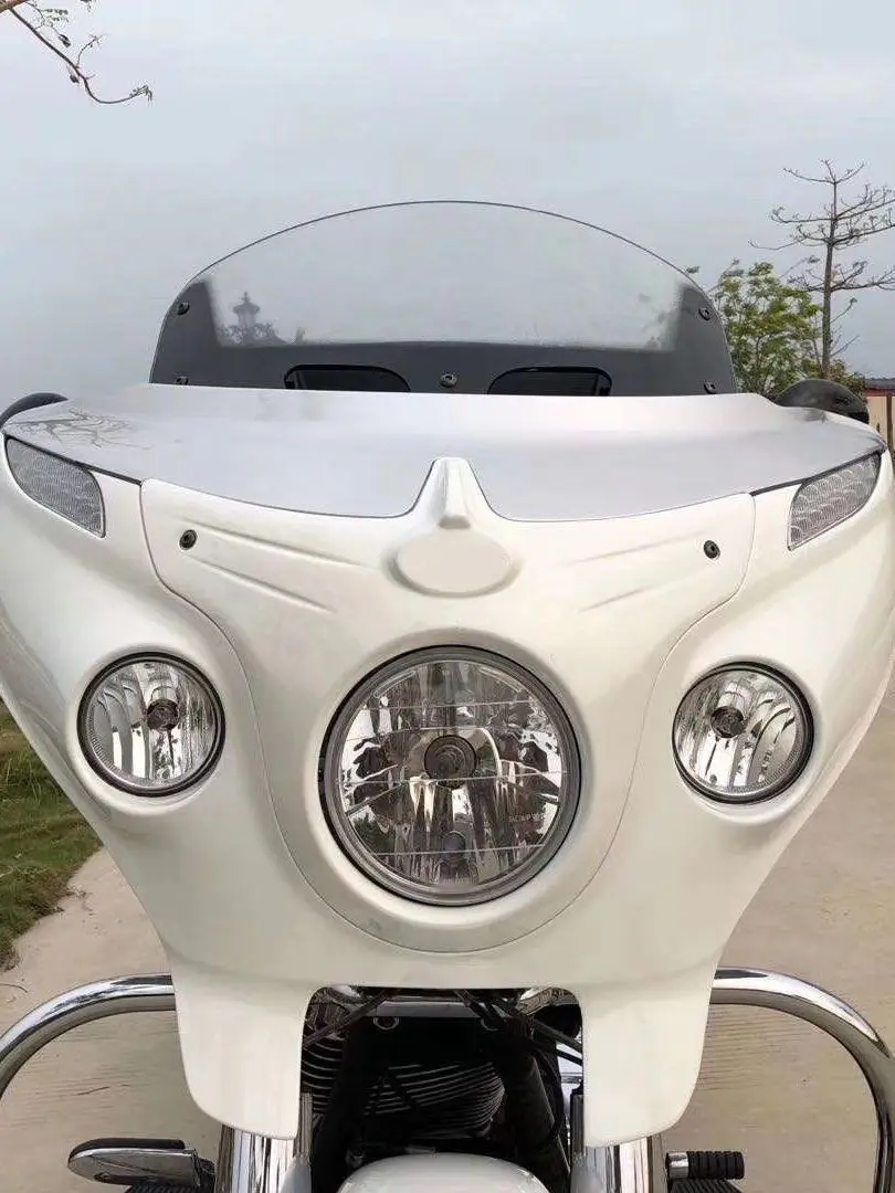 2014-2023 dla indyjskiego roadmastera czarnego konia szefa motocykla przednia szyba deflektor powietrzny wiatroszczelny spojler 12 cali — zdjęcie 2