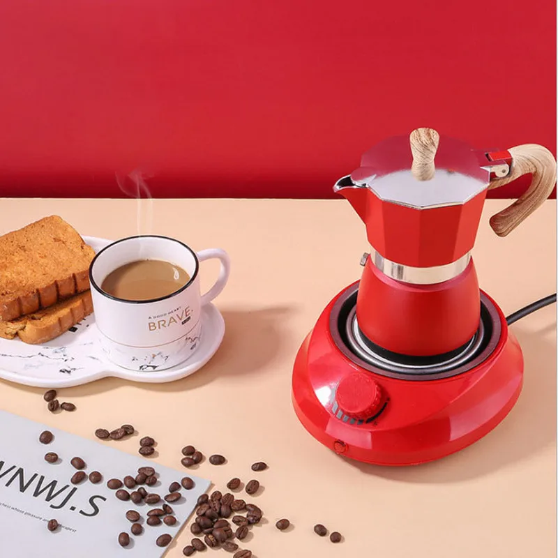 براد لصنع الموكا الإيطالي صانع القهوة اسبريسو إبريق الحليب المنزلية الألومنيوم Percolators موقد وعاء علوي 150/300 مللي أدوات مطبخ Stovetop