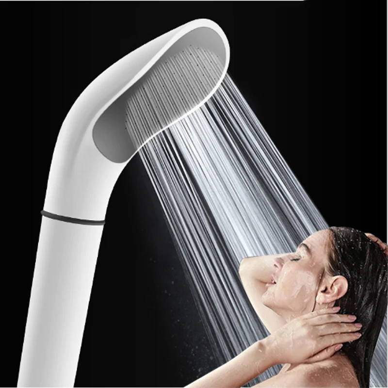 Pressurized  Water Saving Filter Shower Head White Rainfall Single Hand-Held Spray Nozzle High Pressure  Bathroom Accessories