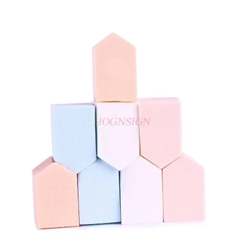 8 pçs pentagonal esponja puff maquiagem de algodão bb creme fundação sopro molhado e seco venda