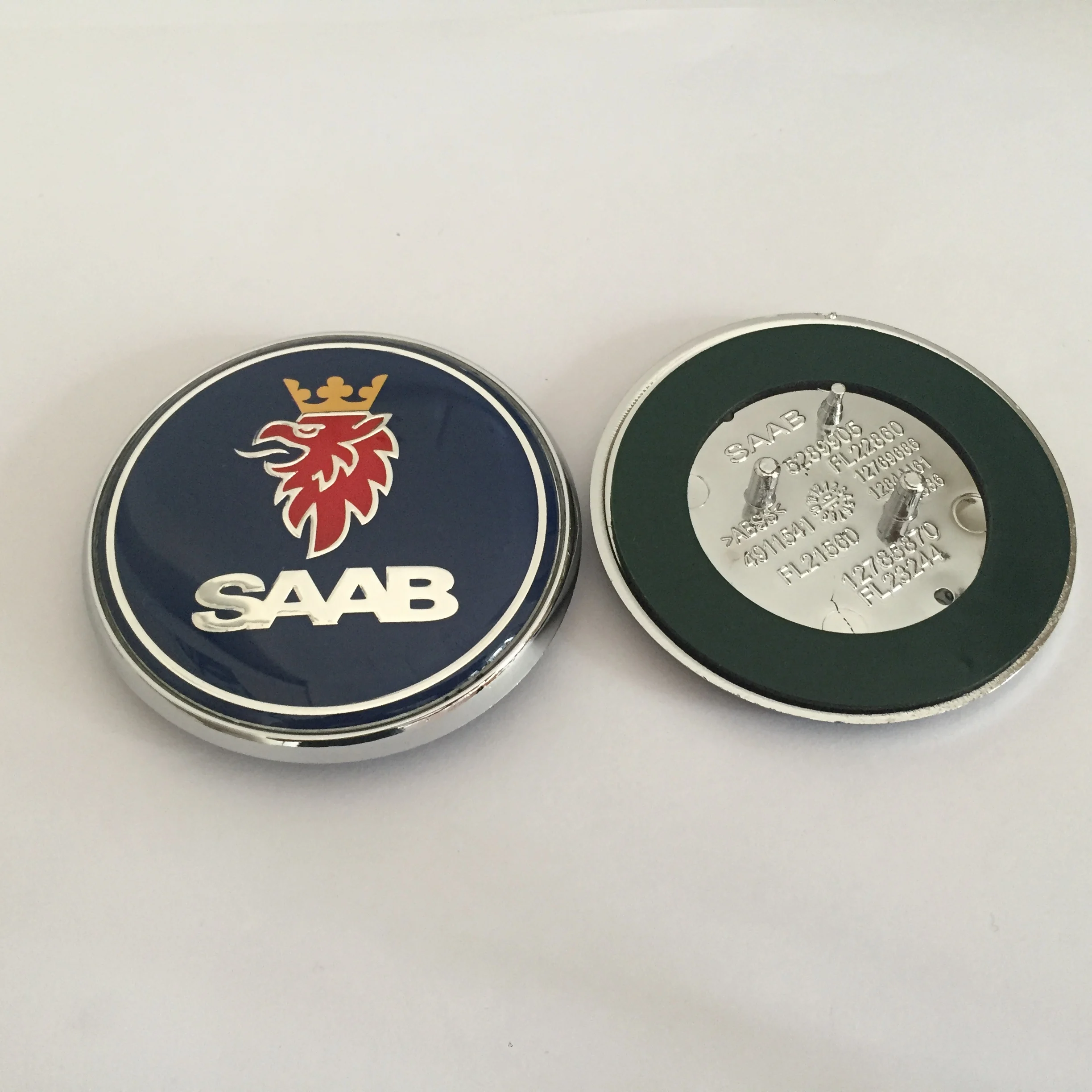 1pcs 68mm SAAB car front hood bonnet emblem rear Truck badge sticker car styling for 03-10 BJ SCS 9-3 9-5 9-2x 9-5x