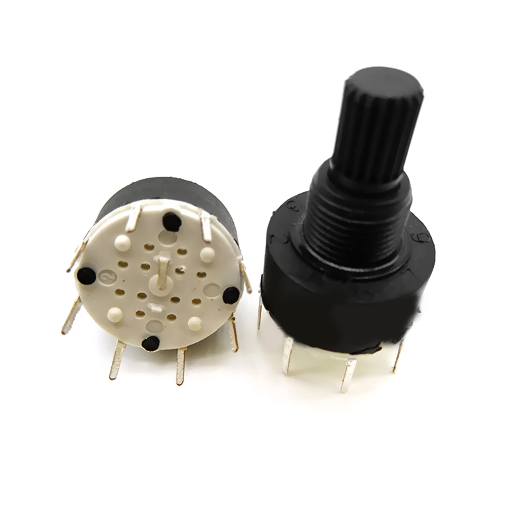 1/2 극 3 / 4/5/6/8 위치 SR16 16mm 로터리 밴드 스위치, 15mm 샤프트 DC60V 0.3A 15mm 샤프트 플라워 축 원형 스위치