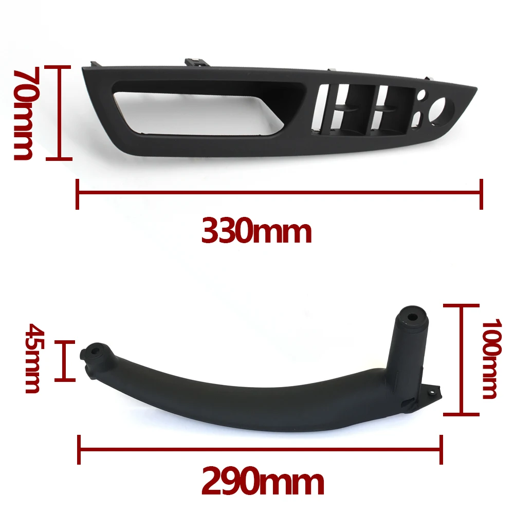 LHD RHD Upgraded Interior Door Pull Handle Armrest Panel Trim Cover Replacement For BMW X5 X6 E70 E71 E72 2007-2014