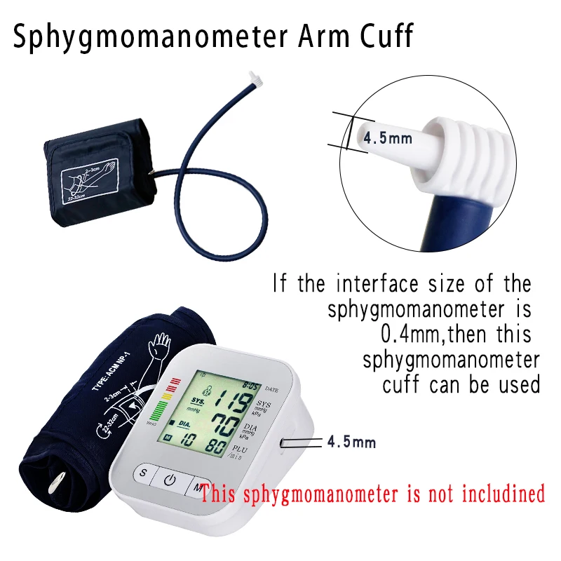 Digital Tonometer Blood Pressure Monitor Sphygmomanometer Cuff Stringmeter Pressure Meter Measurement Digital Tensiometers Cuff