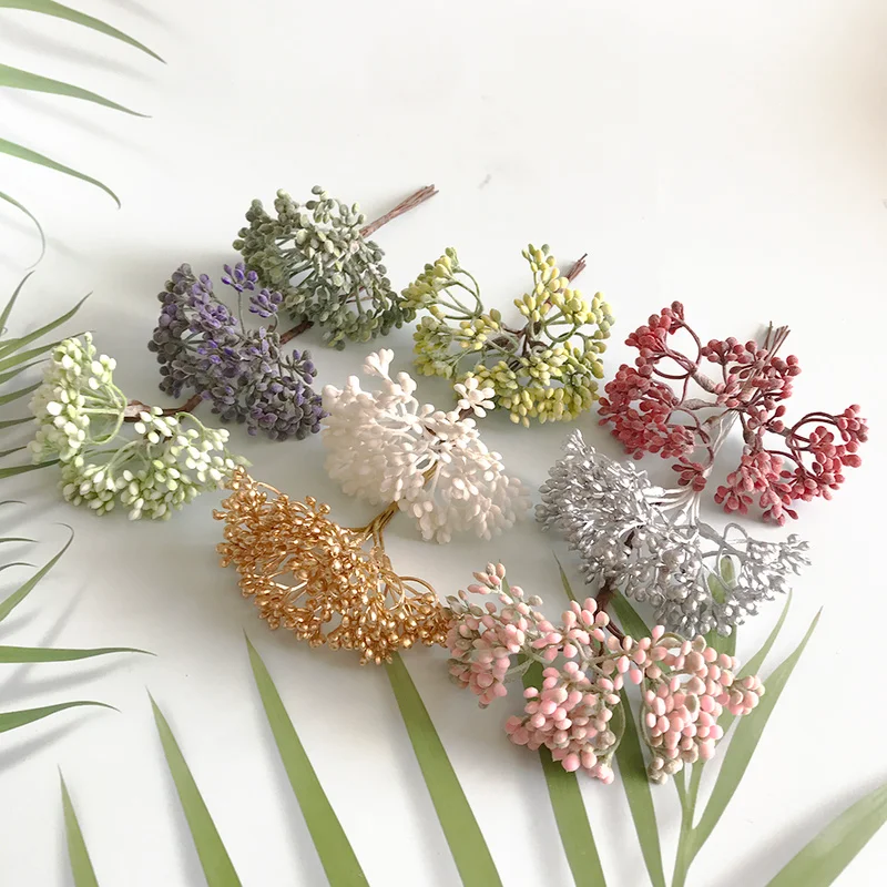 6pcs Special offer Artificial Plants DIY Garland Gift Scrapbook Craft Decoration Adornment Dried Plants 5g