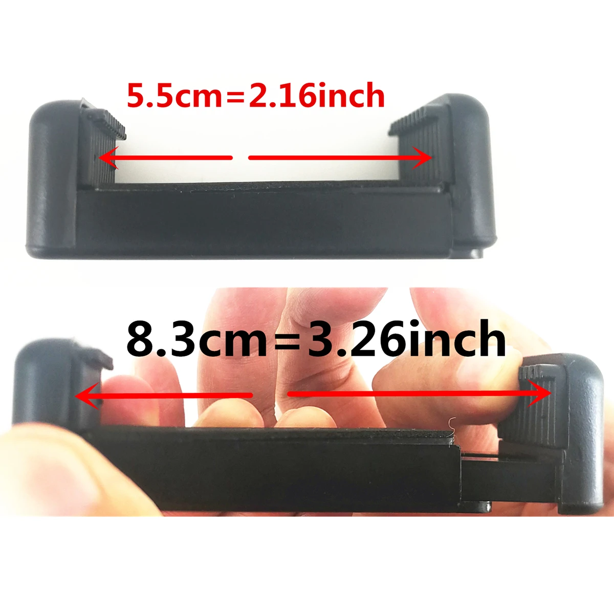 Adjustable Mobile Cell Phone Clamp Clip Holder Bracket Adapter for 5.5-8.3cm Smartphone Tripod Youtube Livestream