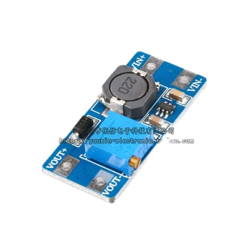 2A boost board DC-DC boost module input 2/24V rise 5/9/12/28V adjustable