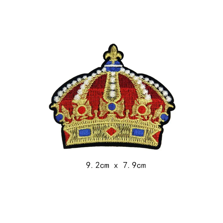 Golden Crown Pattern Clothes Cloth Stickers Cartoon Embroidery Standard Patch Clothes Hat Decoration