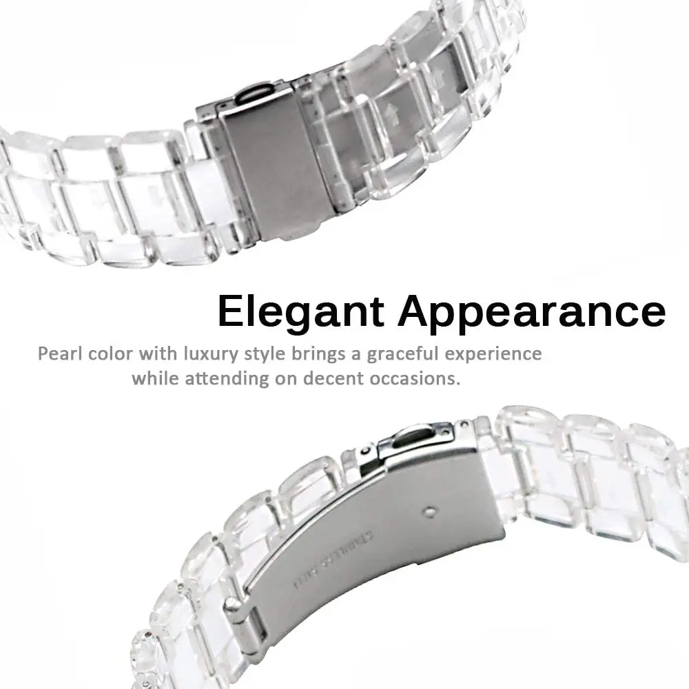 Samsung-Correa activa transparente de resina para reloj Active 2 /watch3, banda de muñeca para reloj Active 2 /watch3 41 45mm, para reloj 4/classic