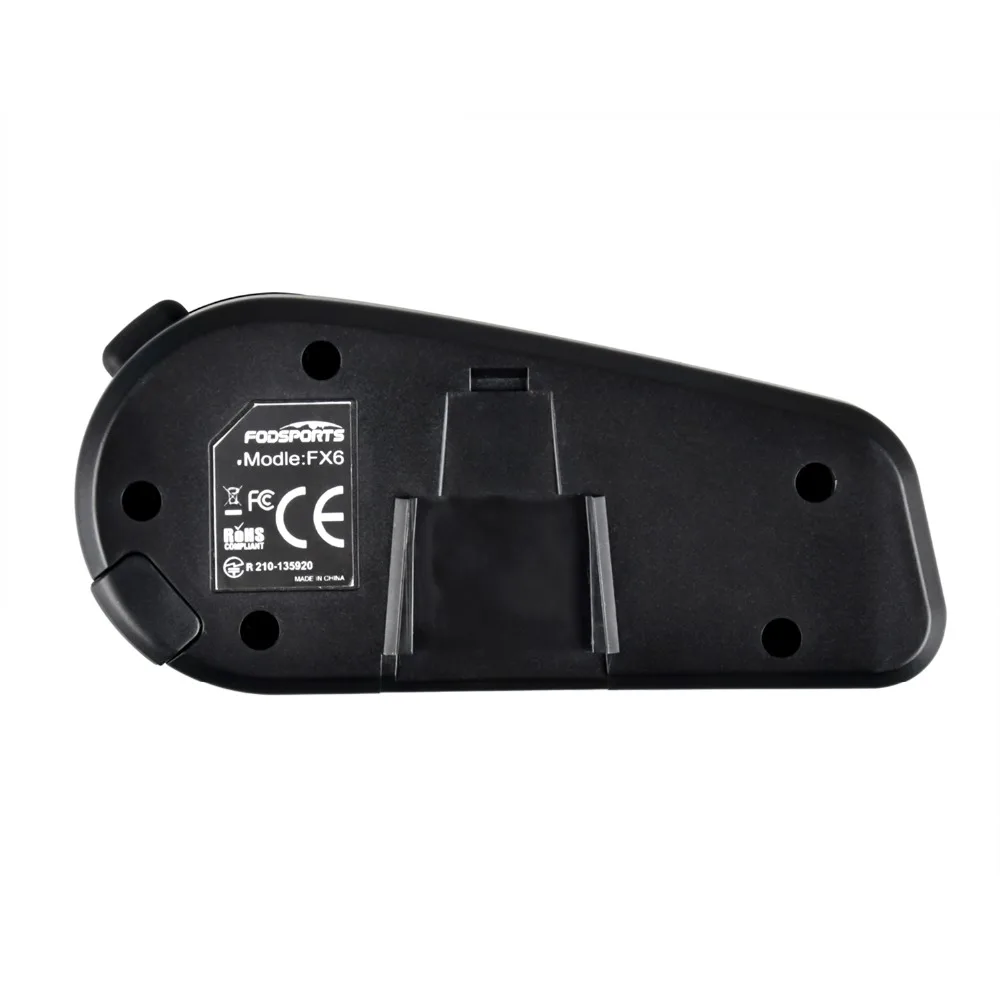 2pcs Fodsports FX6 Helmet Intercom Motorcycle Helmet Bluetooth Headset Interphone,6 Riders,1000m
