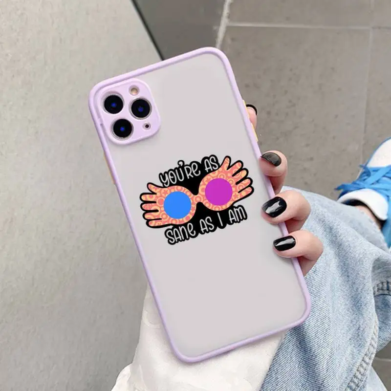 Luna Lovegood Phone Case for iPhone X XR XS 7 8 Plus 11 12 pro MAX Translucent Matte Shockproof Case