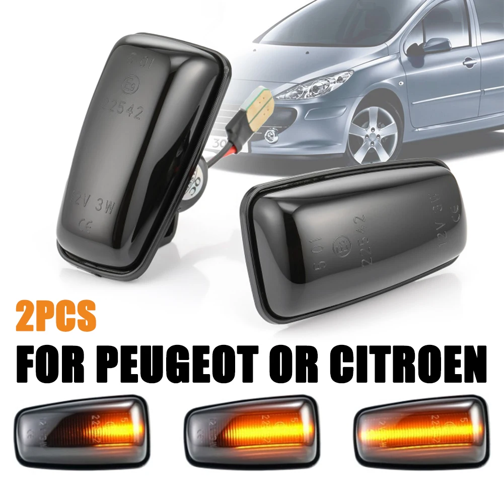 

2Pcs LED Side Marker Light Signal Blinker For Citroen Berlingo Jumpy Saxo Xantia Xm ZX Peugeot 106