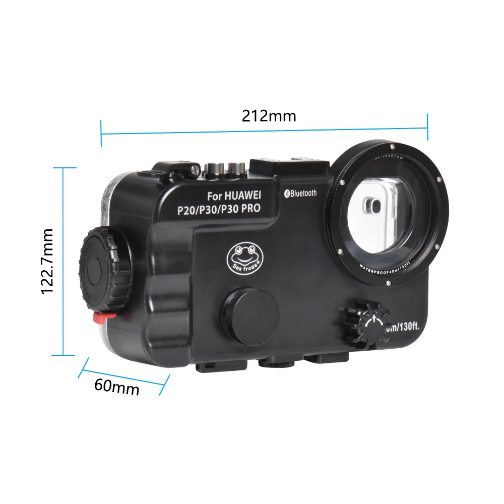 Seafrogs New For Huawei P20/P30/P30pro Waterproof Housing Professional Diving Underwater Photography 40M Phone Accessrories Case