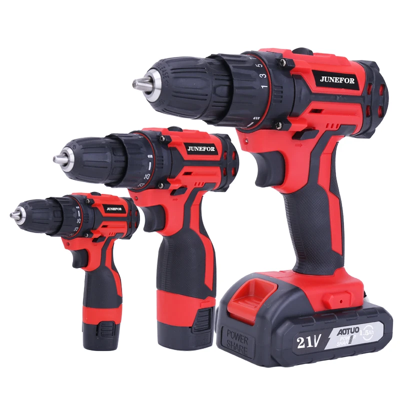 

12V 18V 21V Cordless Drill Electric Screwdriver Battery Drill Wireless Power Driver Lithium-Ion Battery 3/8-Inch Electric Tools