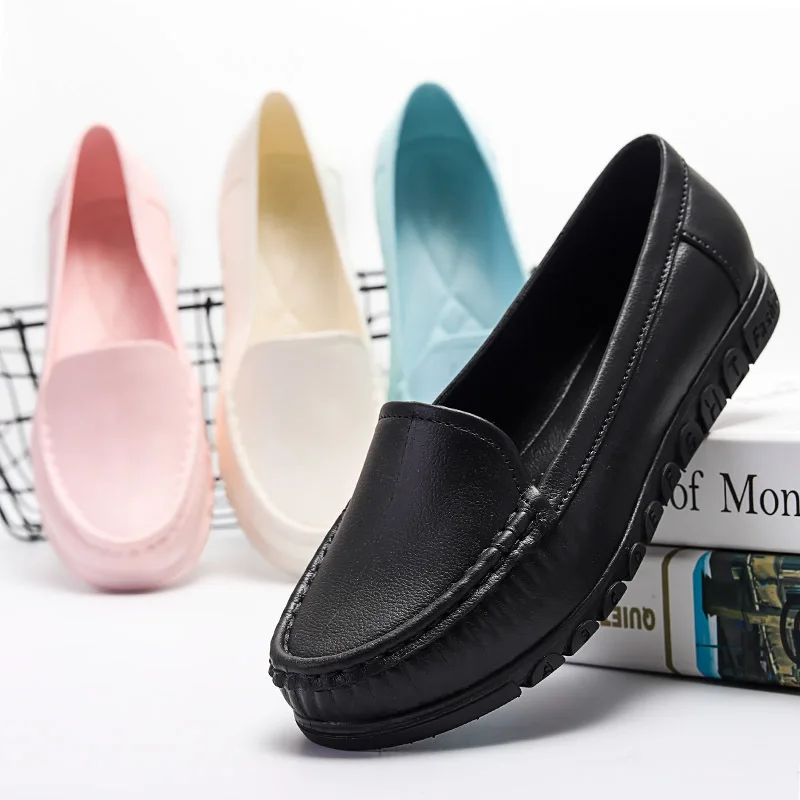 Women Platform Shoes Woman Flat Casual Pleat Heel Shoes Lady Slip On Mesh Comfort Plain Black Shoes dames schoenen rty6