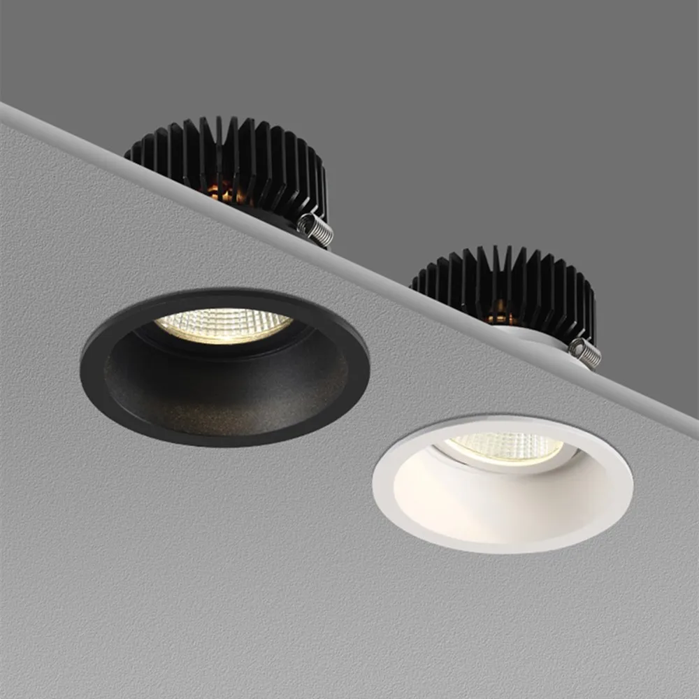 

Dimmable LED Downlight Lamp 5W 7W 12W Anti Glare COB LED Spot Light AC85-265V led Recessed Ceiling lamp Indoor Fixtures Lighting