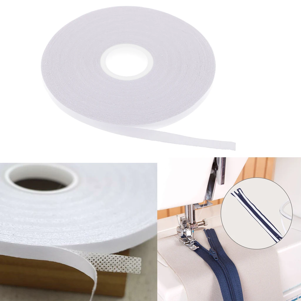 50 Meters Water Soluble Double Sided Adhesive Tape for Fabric 1/1.5/2/2.5cm