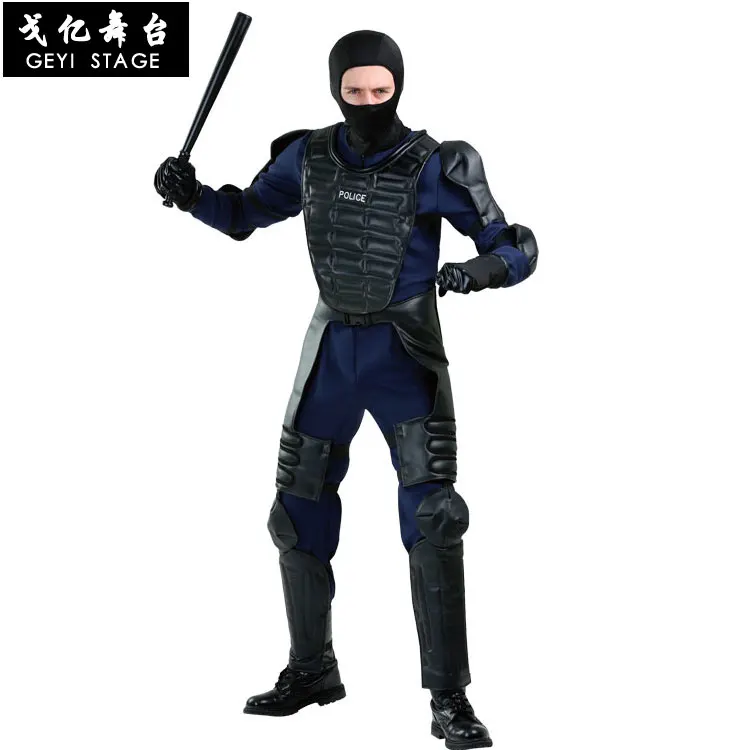 

COS explosion-proof police costume festival costume men's masked hero warrior outfit special police bomb disposal expert costume