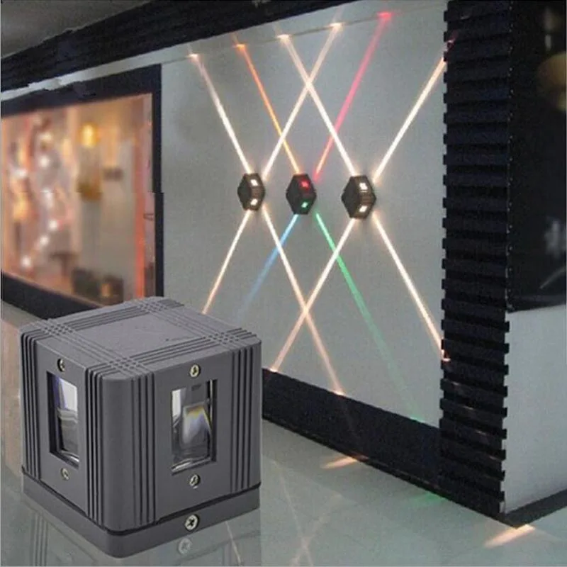 Nordic modern LED wall lamp outdoor waterproof courtyard wall lamp indoor square 3W corner slot aisle corridor wall lamp