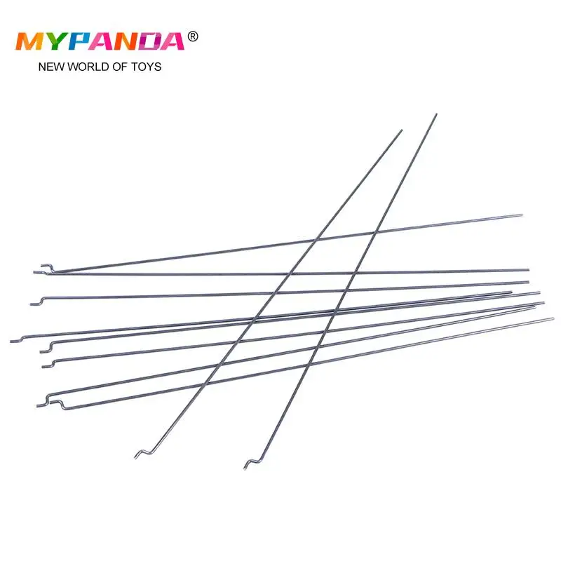 10Pcs Z-type Steering Gear Lever Diameter 1.2mm Length 20cm Stainless Steel Pull Rod Servo Lever for RC Airplane part