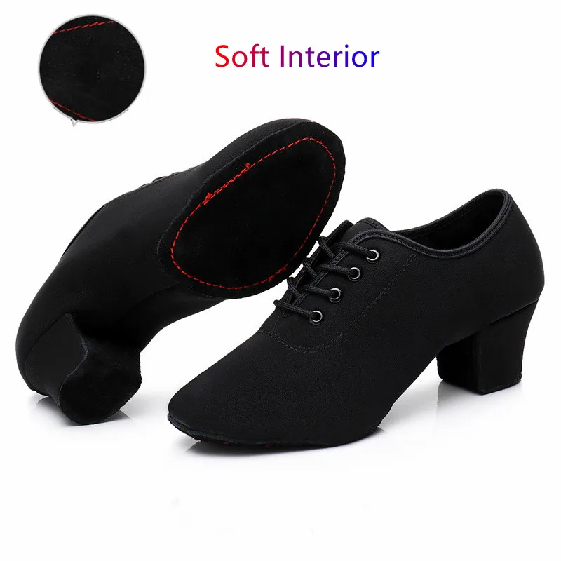 Canvas Professional Ballroom/Tango/Salsa/Latin Dance Shoes Rubber/Soft Sole 5CM/3CM Low Heels Dancing Shoes For Women