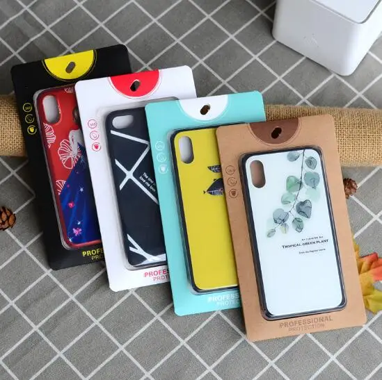 Big size Universal Mobile Phone Case Package green Paper Retail Packaging Box Pouch for iPhone XS 8 7 plus case Note 5 cover