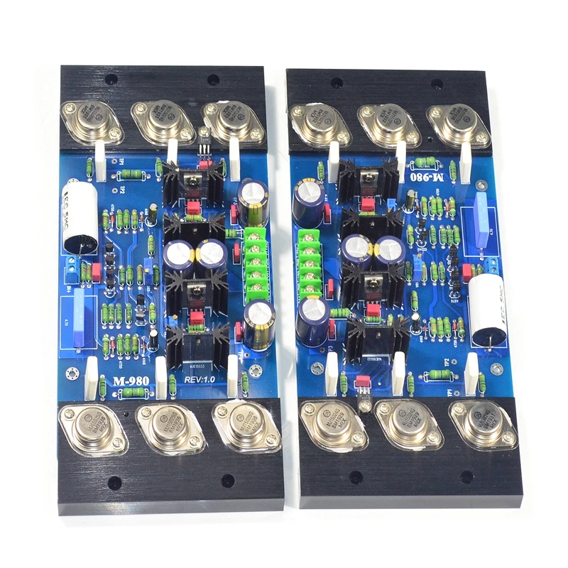 M980 300W *2 Gold Sealed 12 Tubes MJ15024 MJ15025 Class AB HiFi Fever Audio Amplifier Board Pure Post AMP Board