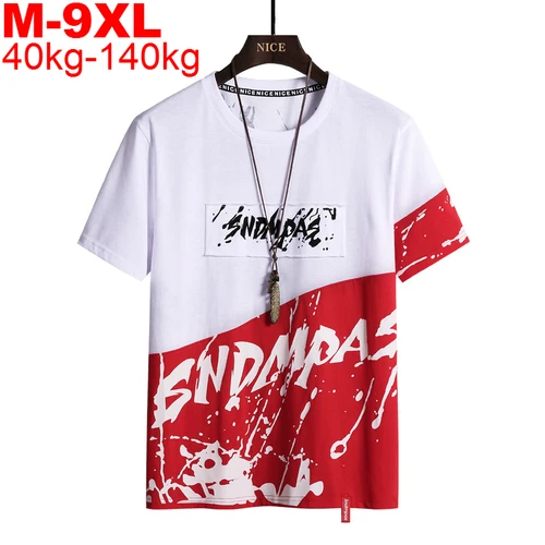 Camiseta de gran tamaño, ropa de calle para hombre, camisetas de manga corta, camisetas de Hip Hop para hombre de talla grande 9xl 8xl 7xl 6xl, ropa para hombre